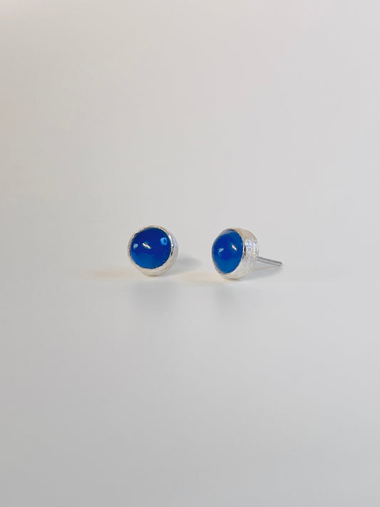 Blue Chalcodeny Earrings
